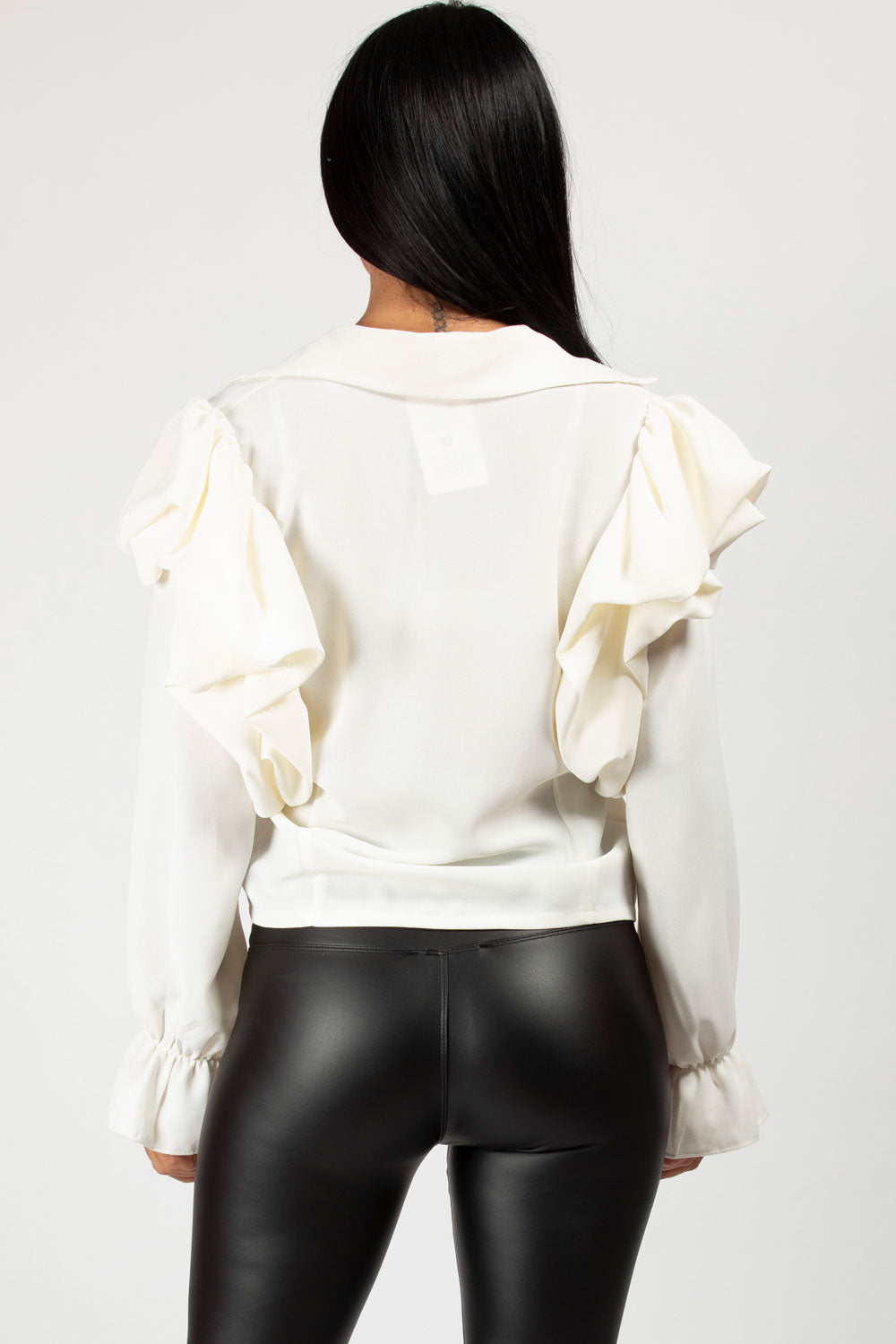 cream puff sleeve blouse