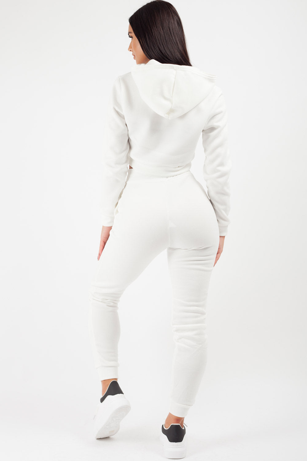 hoodie and joggers co ord set cream