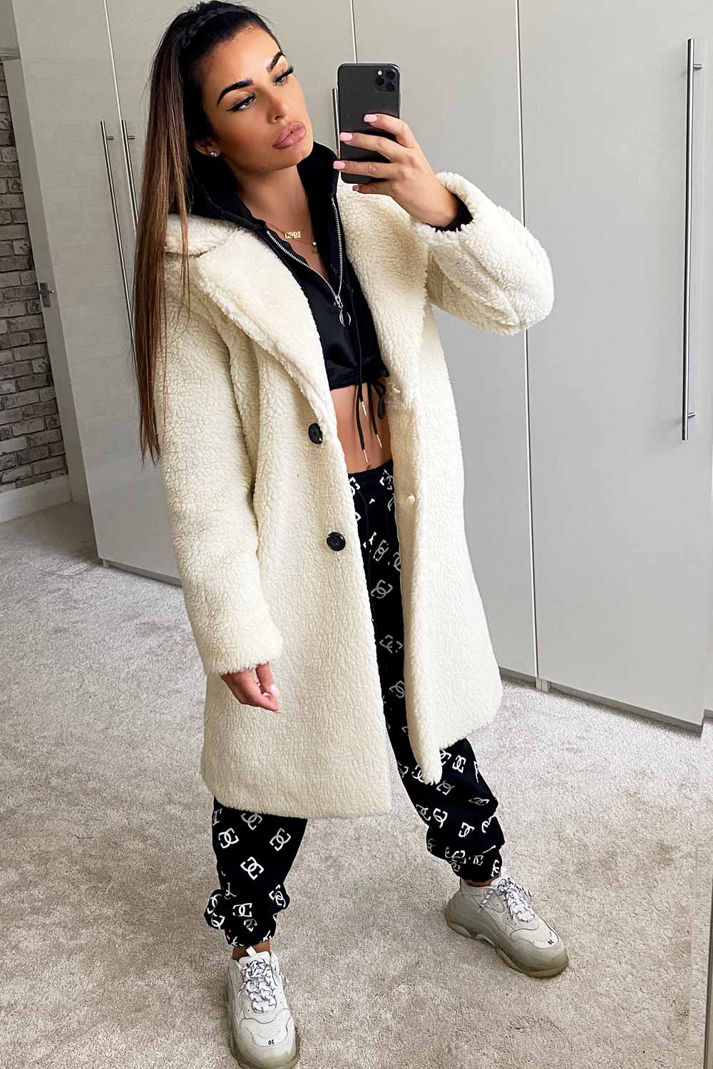 teddy bear coat cream