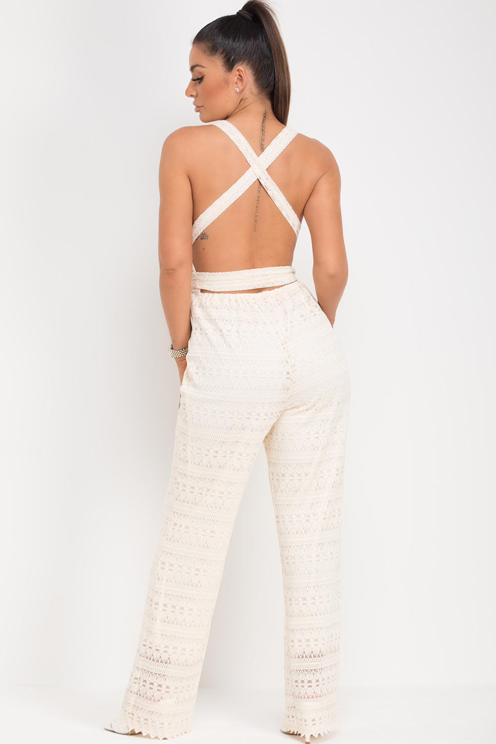 backless jumpsuit crochet