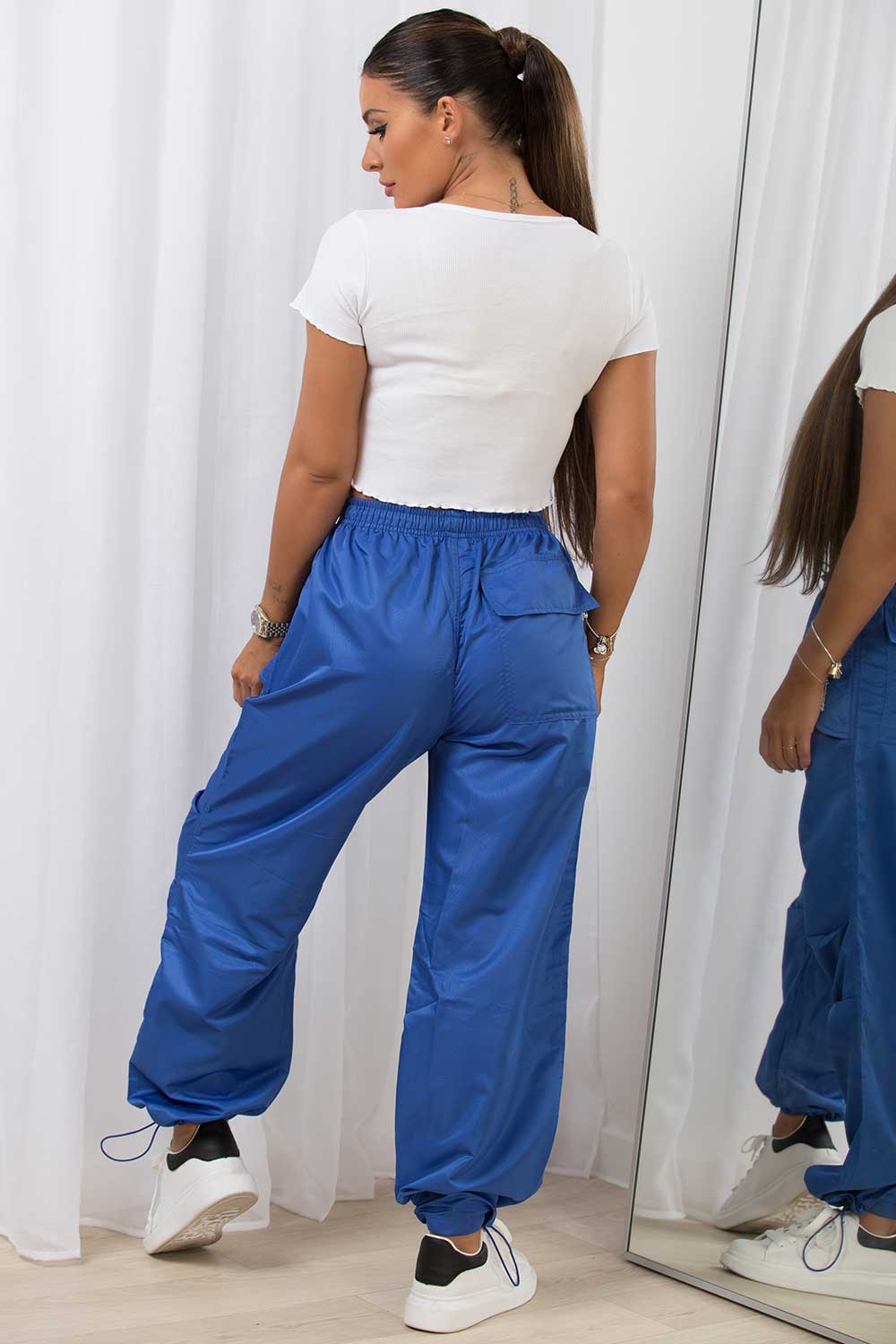 white button front ribbed cardigan top