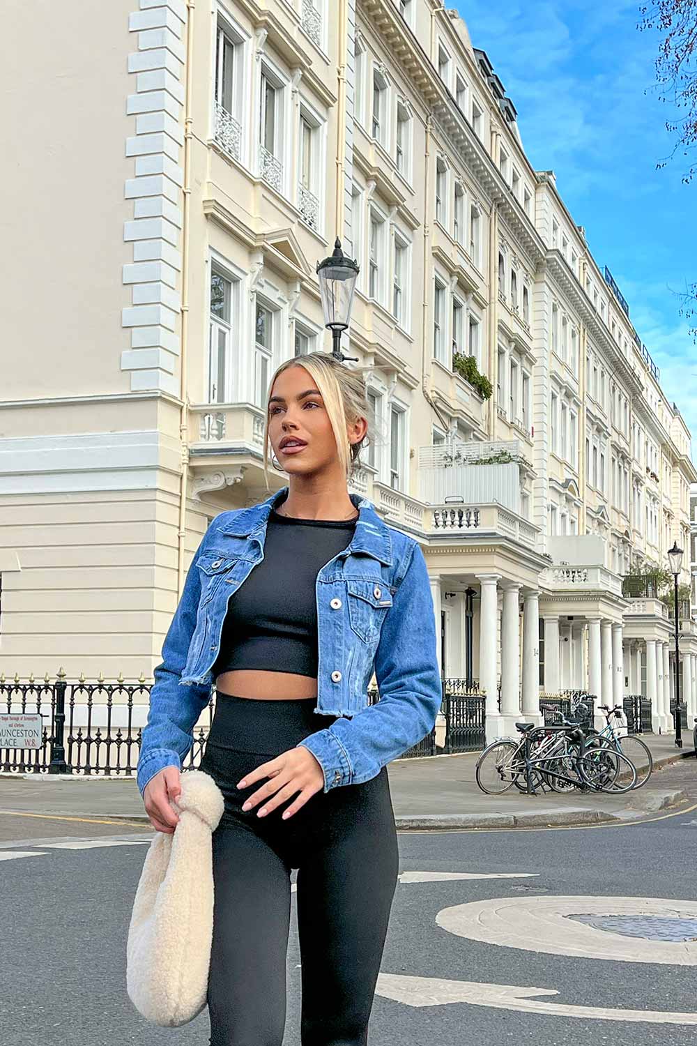 cropped denim jacket