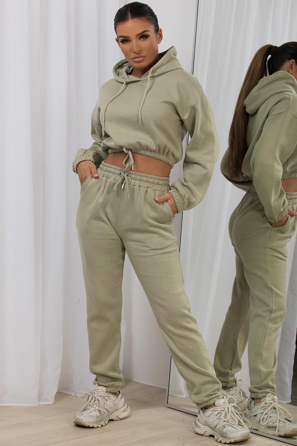 hooded loungewear set womens