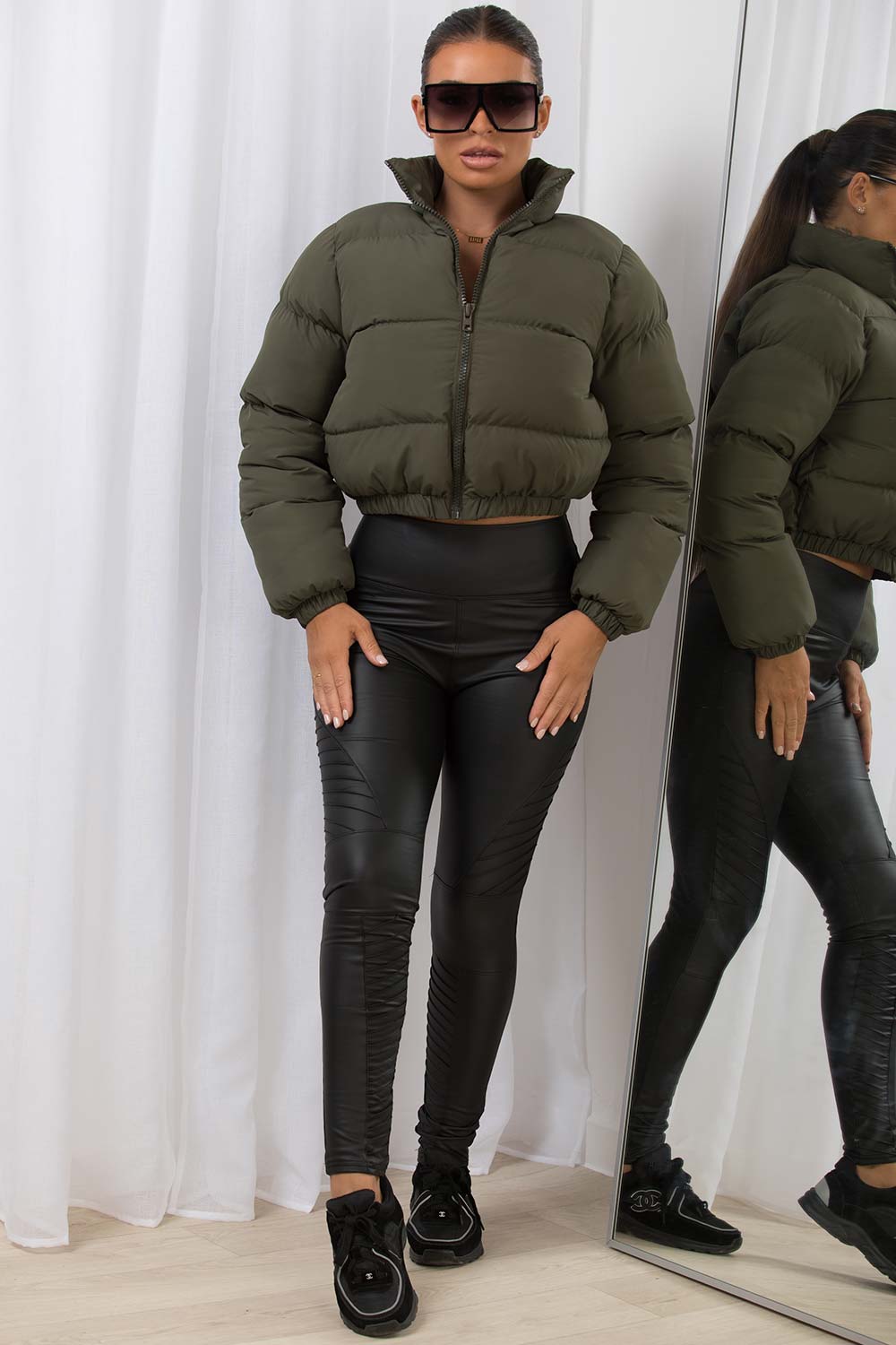 cropped puffer jacket back to school sale