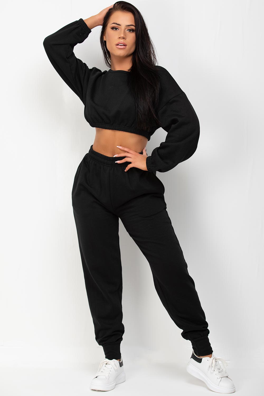 crop loungewear co ord set womens