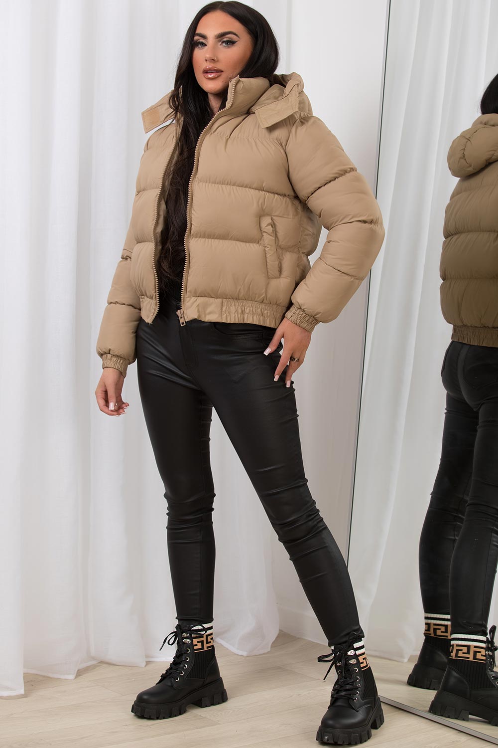 hooded cropped jacket back to school uk