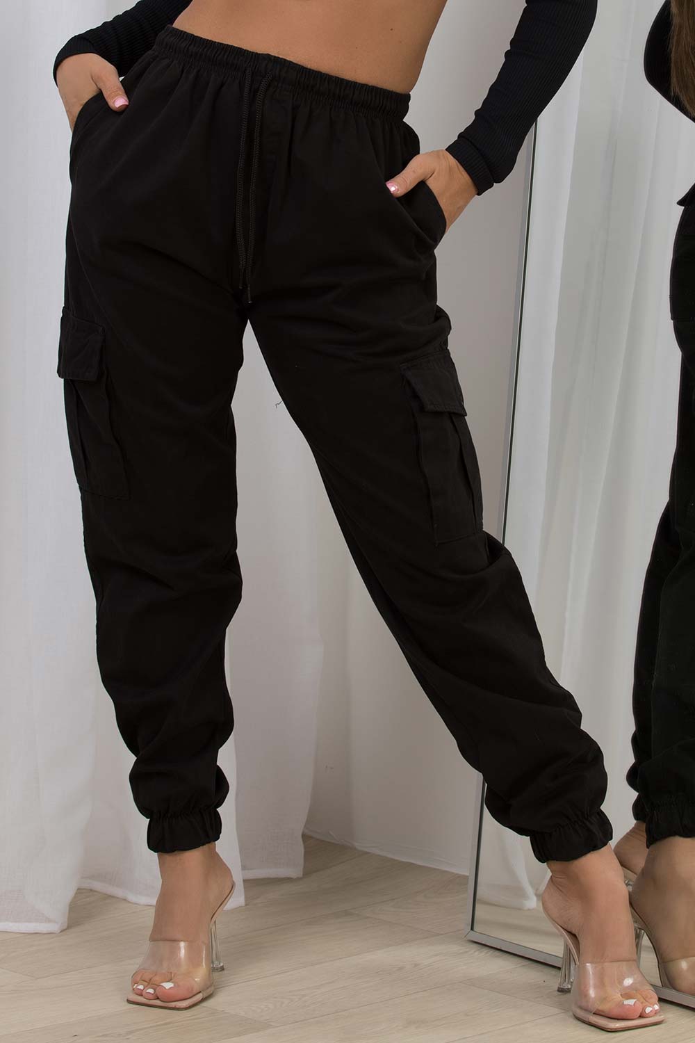 cuff bottom cargo trousers womens uk