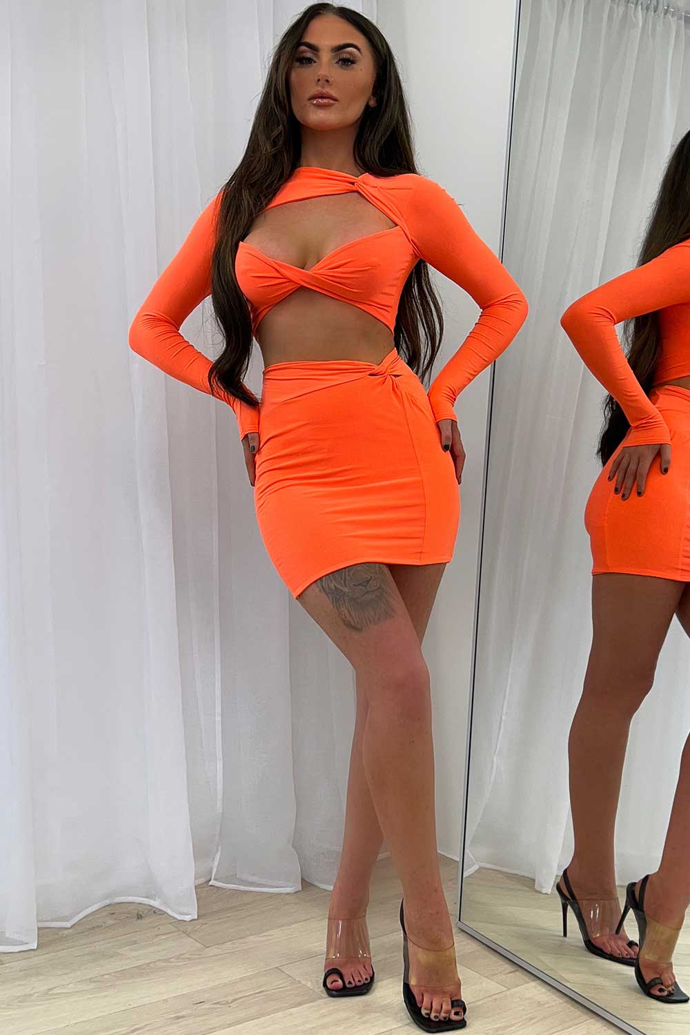 neon orange rave outfit uk