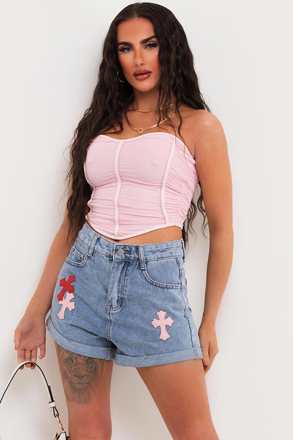 Womens denim shorts
