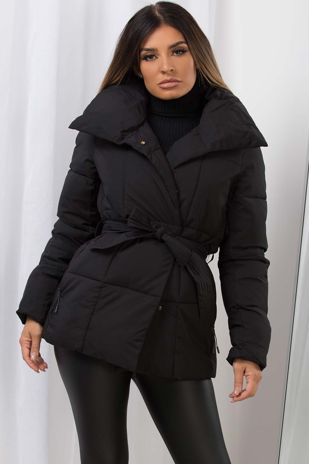 padded puffer duvet coat womens