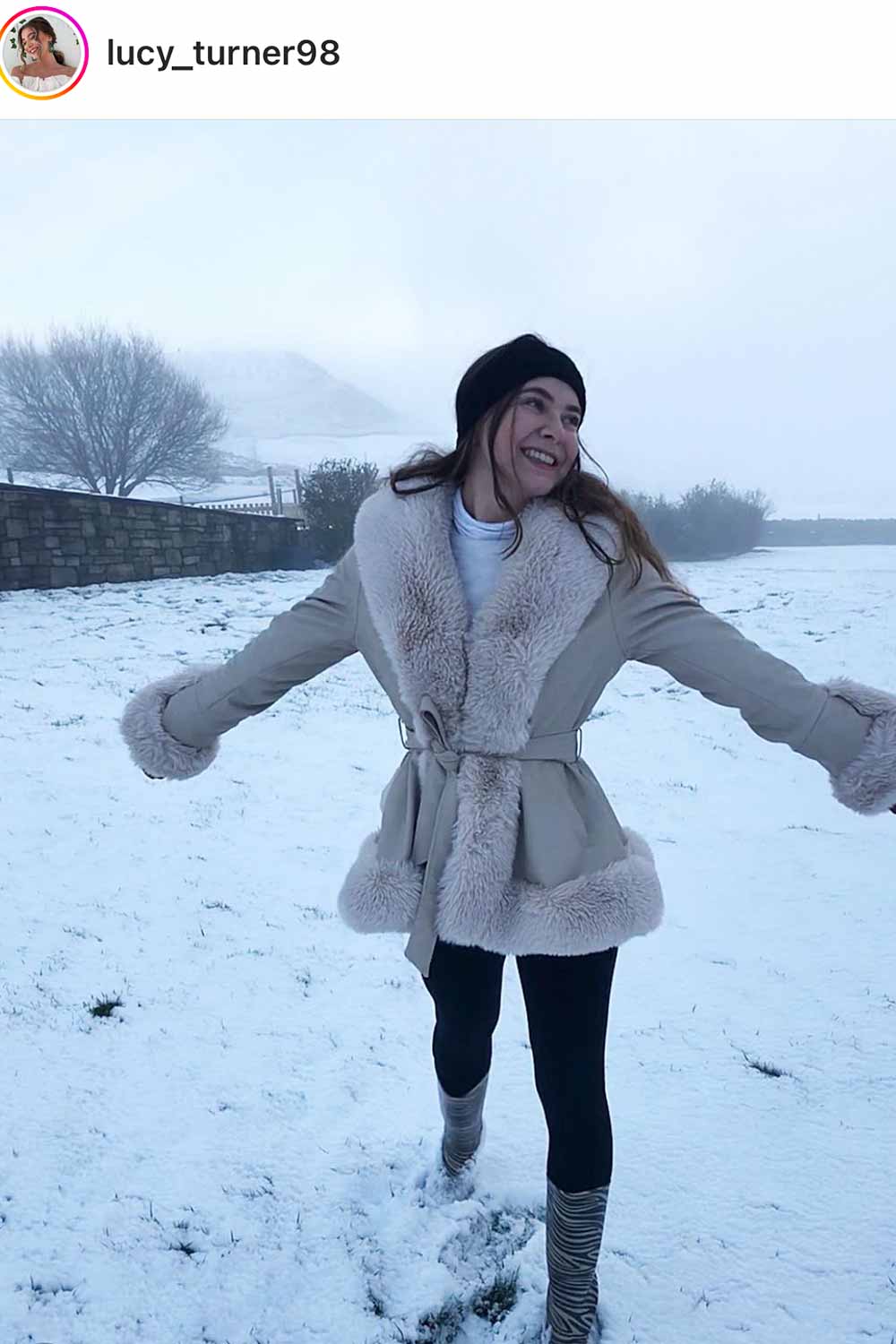 faux fur faux leather jacket with belt