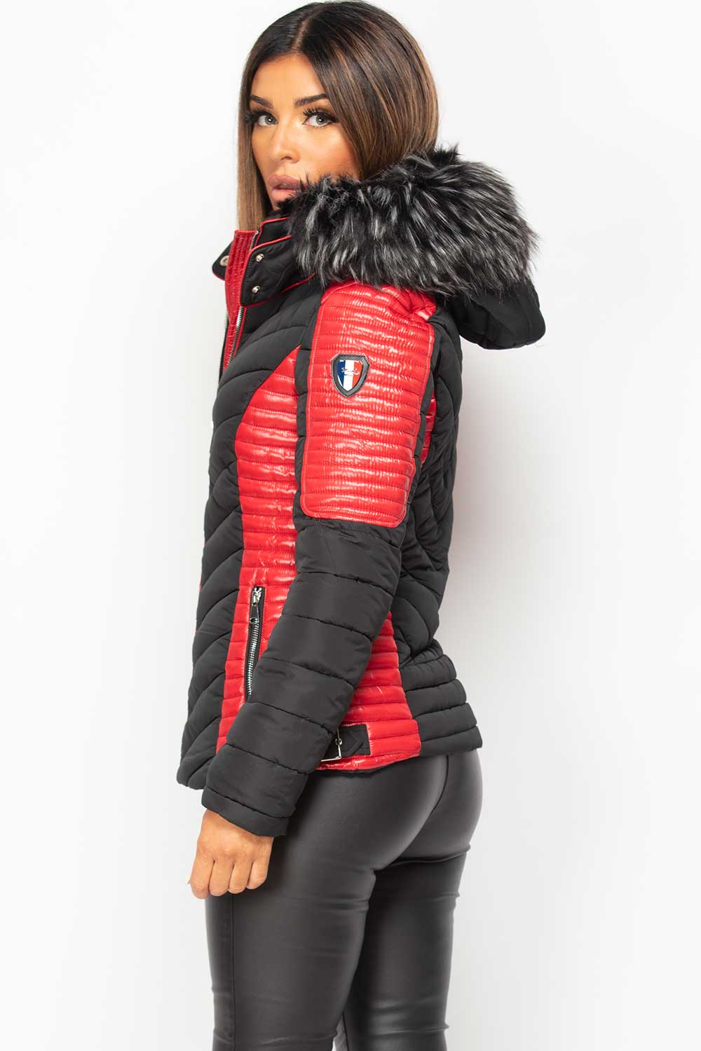 womens puffer coat with fur hood