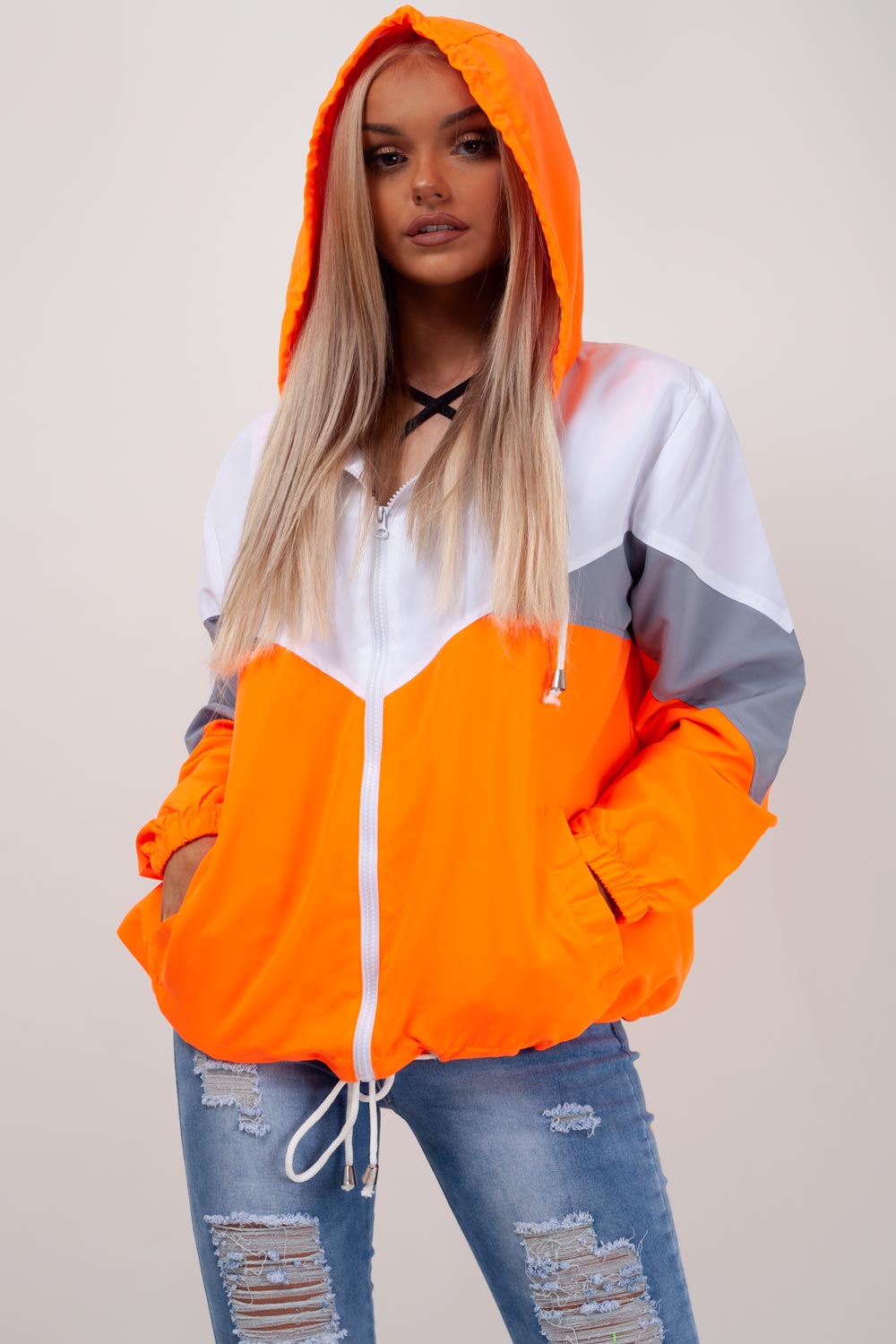 festival jacket neon orange