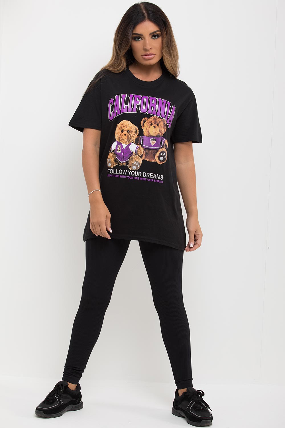 california teddy bear graphic t shirt womens