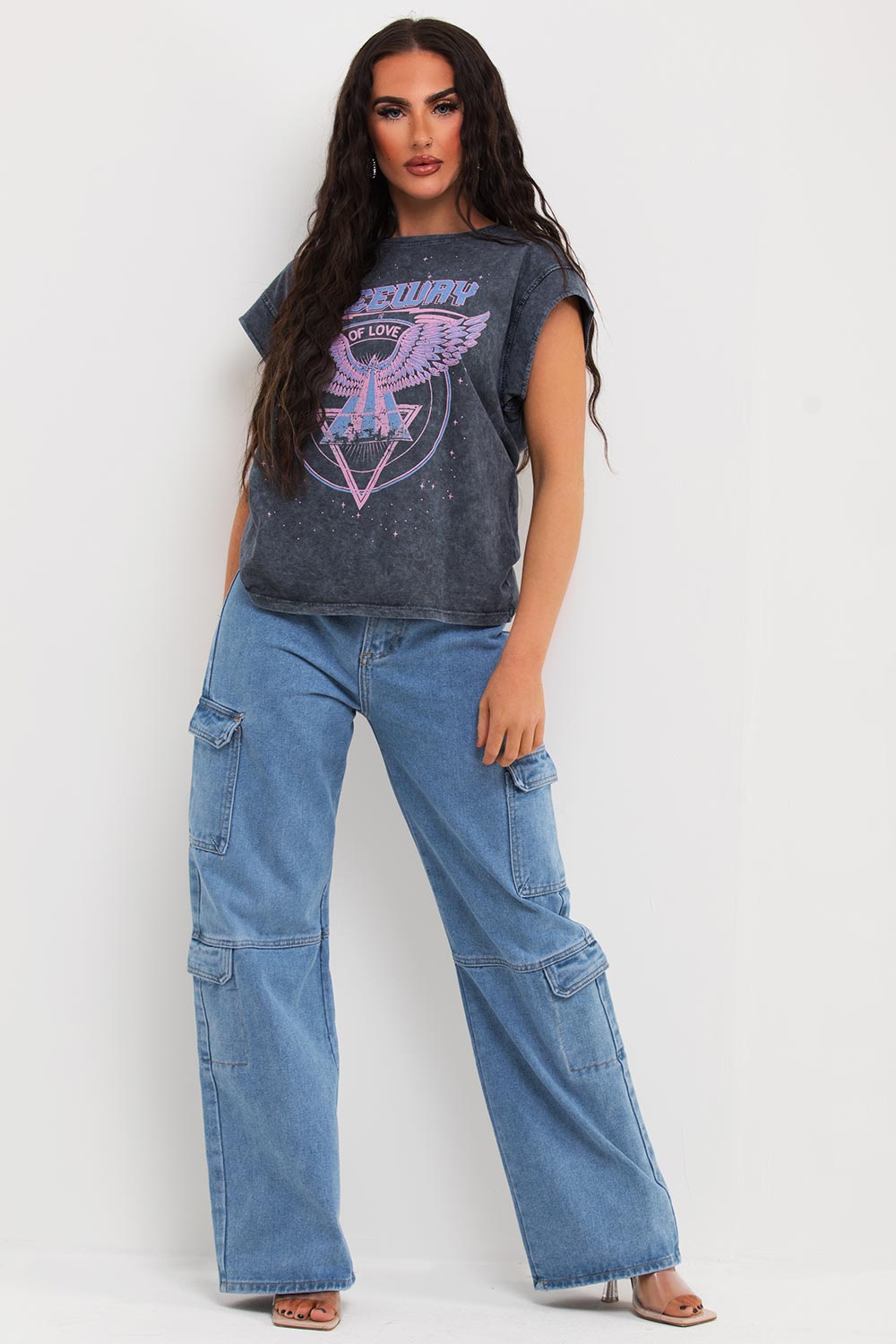 womens charcoal grey t shirt