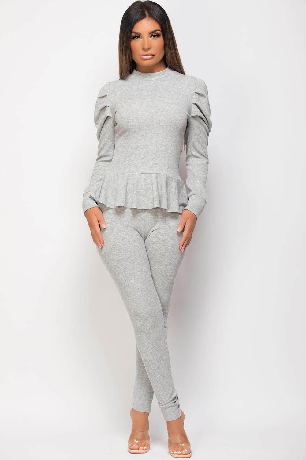 dressy loungewear set grey