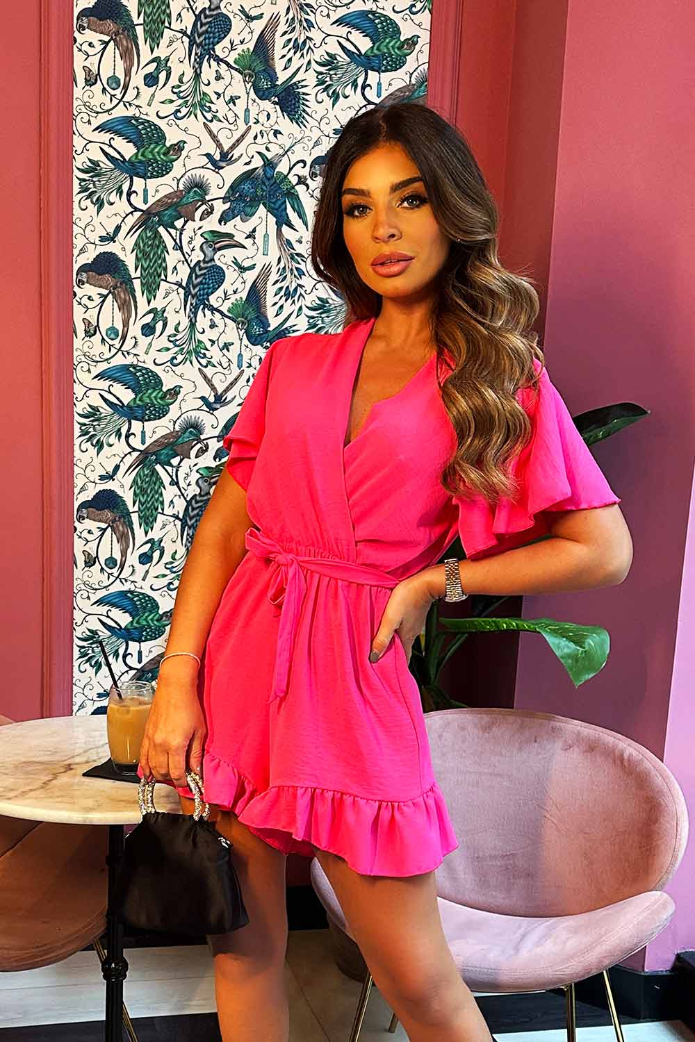 pink summer playsuit