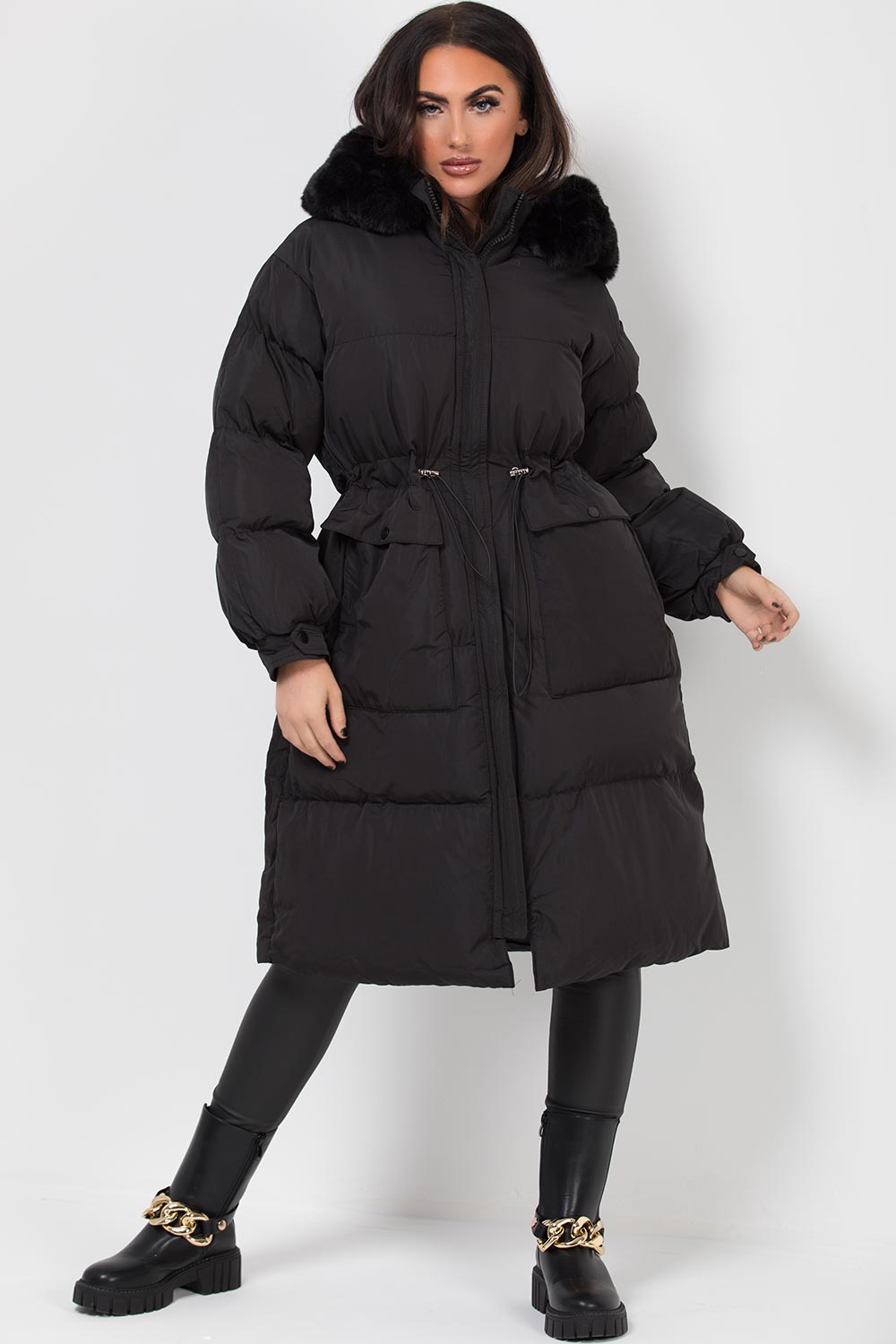 longline puffer jacket