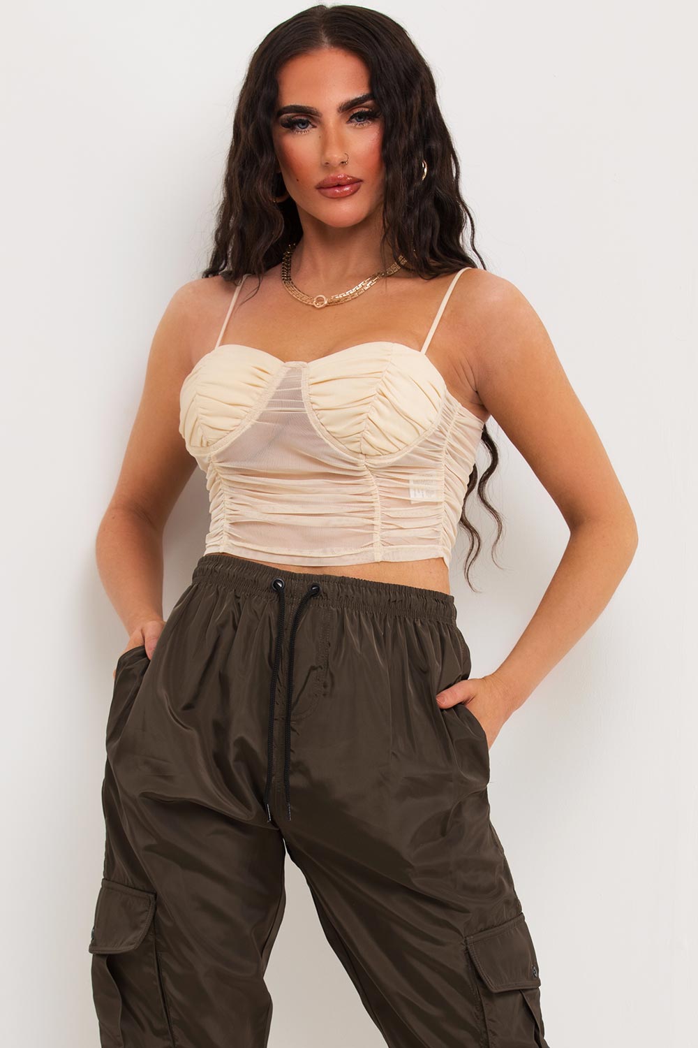 mesh crop top
