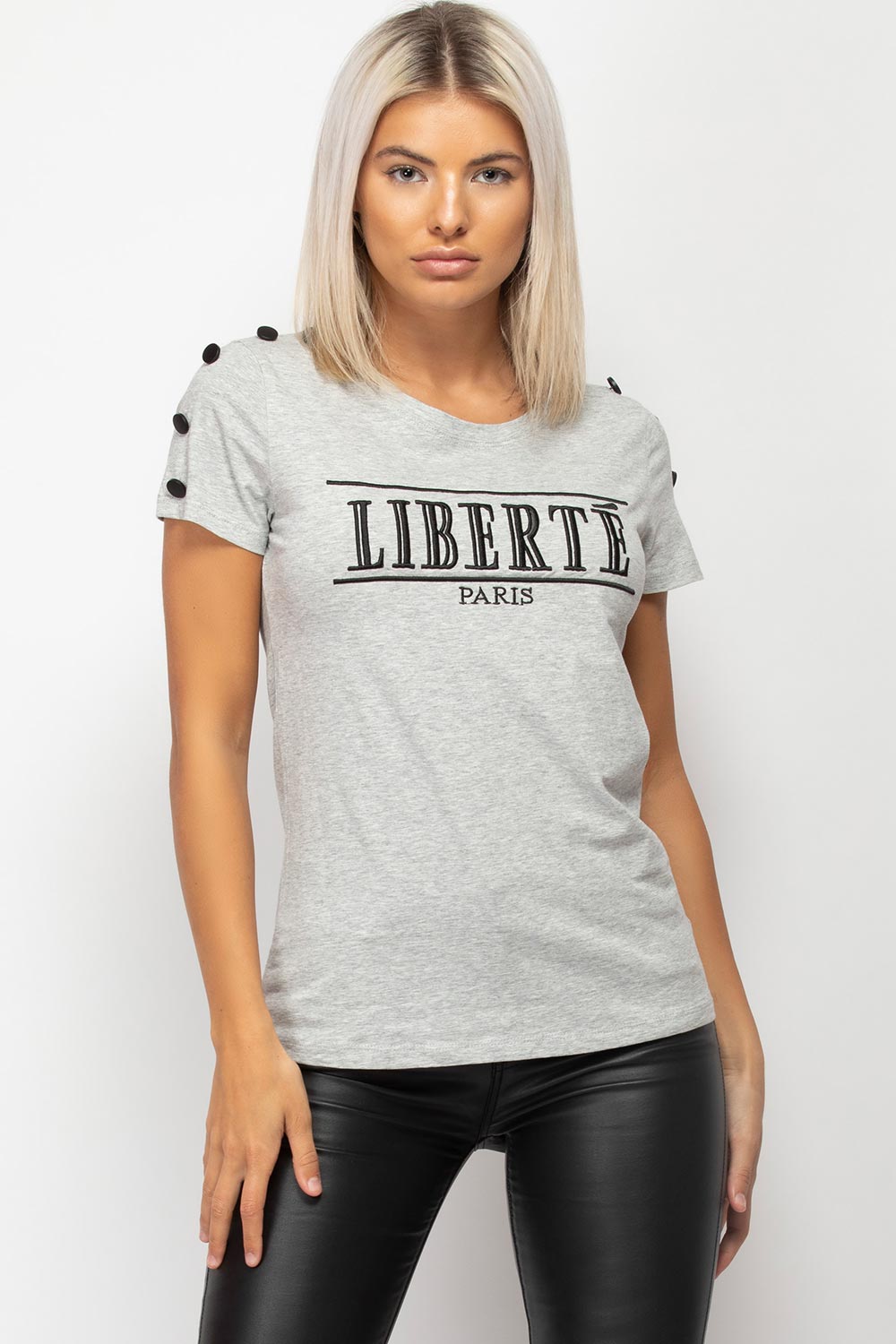 grey balmain inspired t shirt