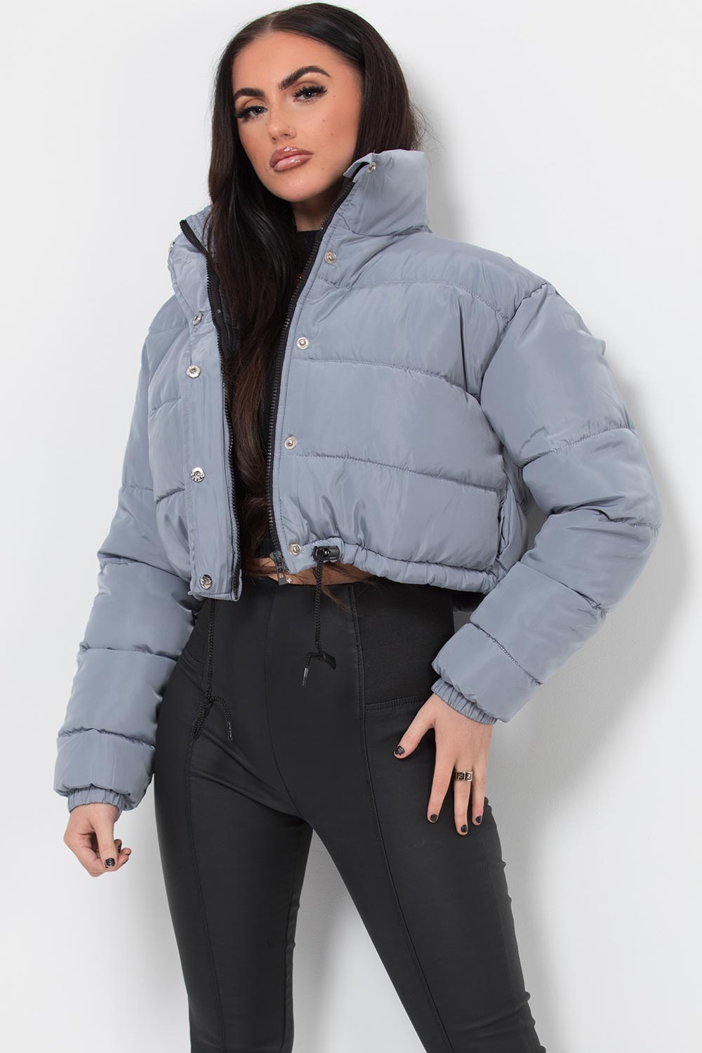 cropped puffer padded jacket womens