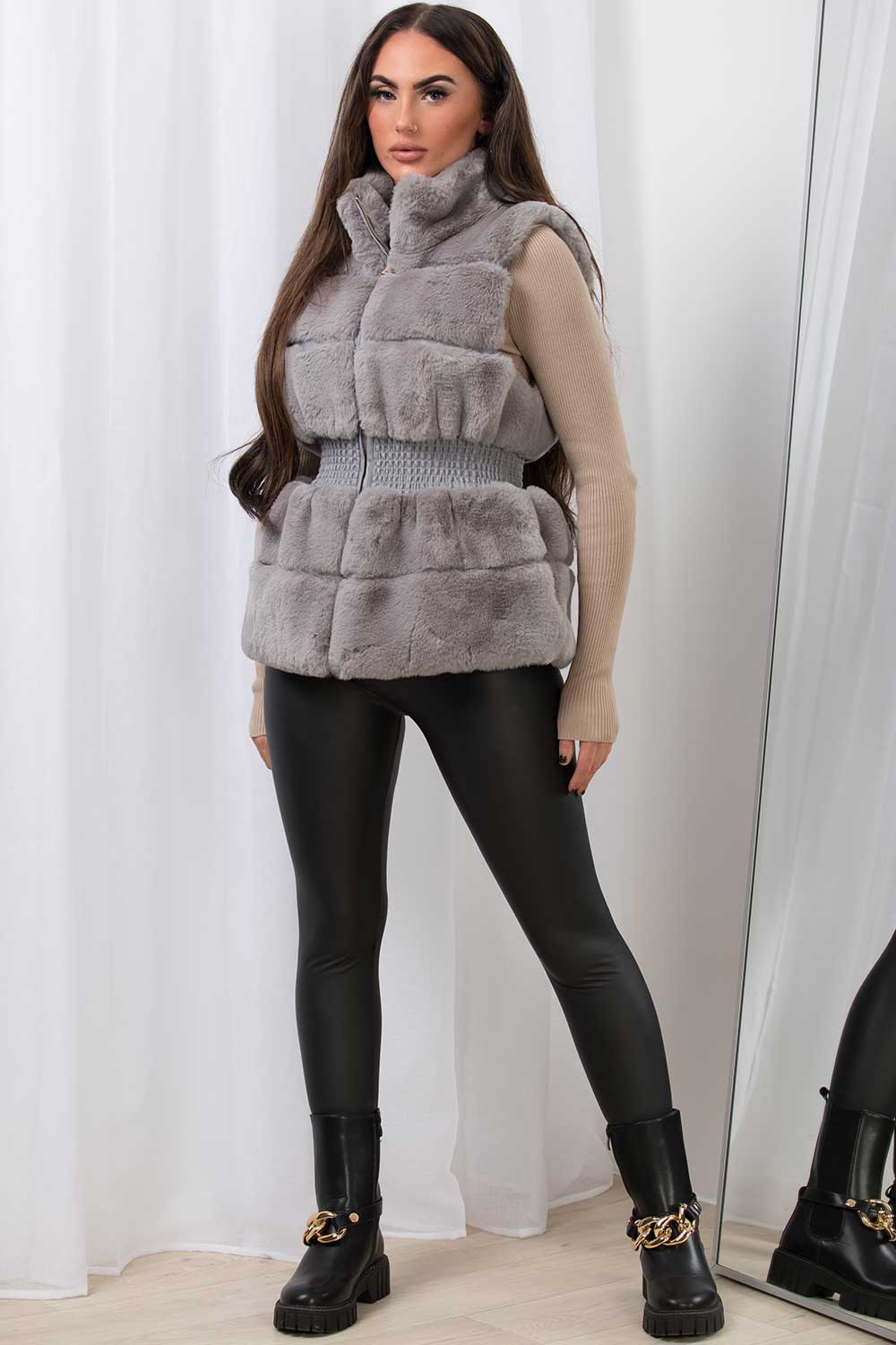 faux fur gilet waistcoat