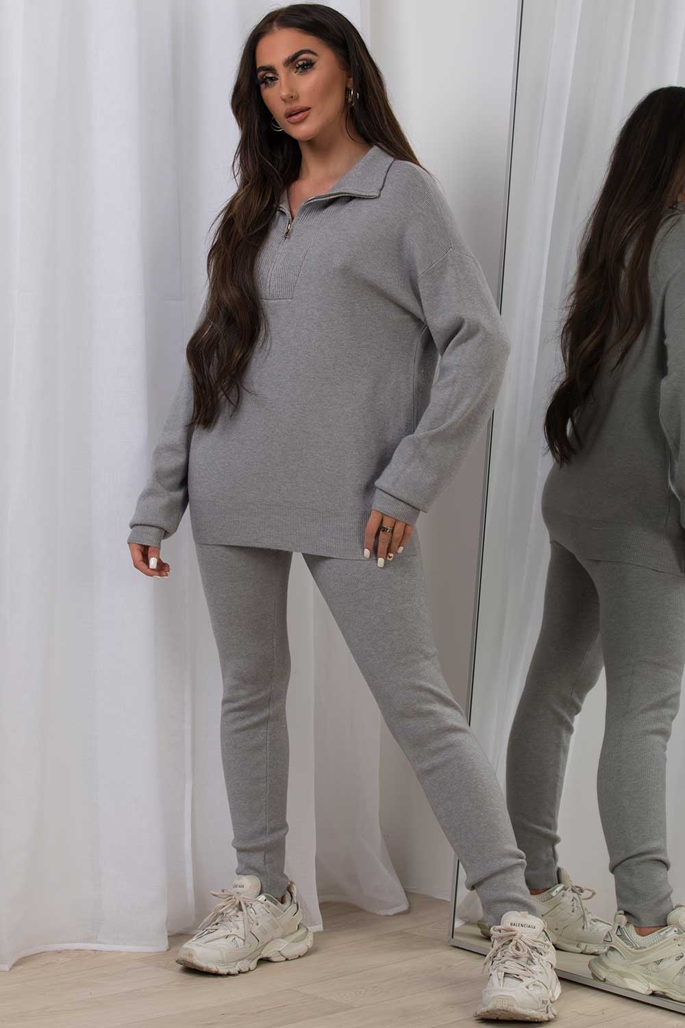 knitted loungewear co ord set womens