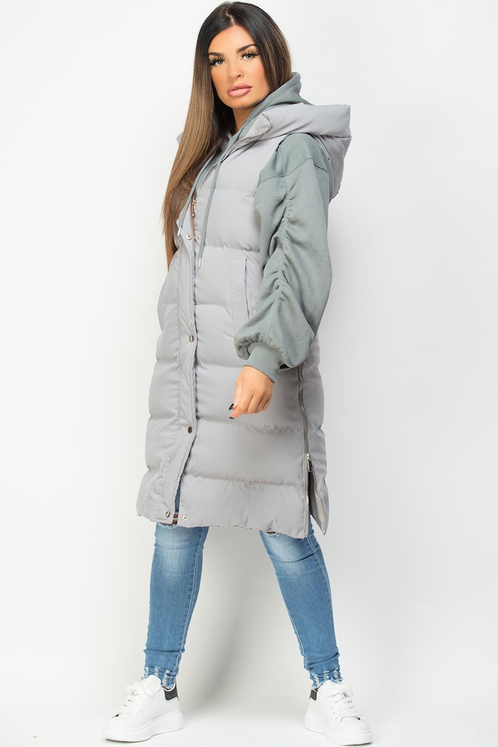 womens gilet grey