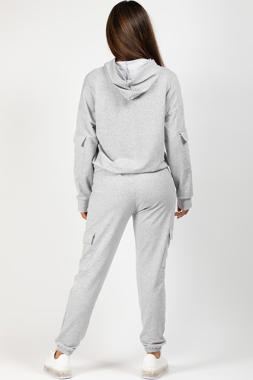 grey hooded loungewear set