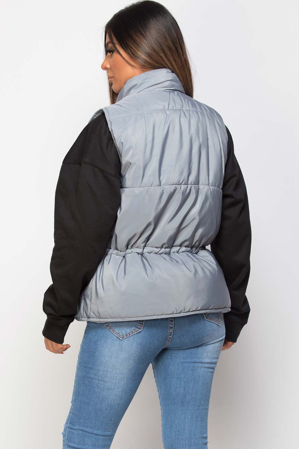 sleeveless jacket grey