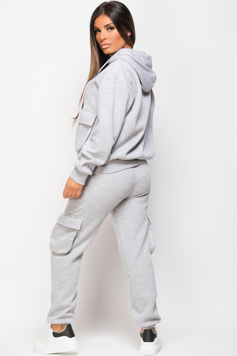 womens grey loungewear set uk