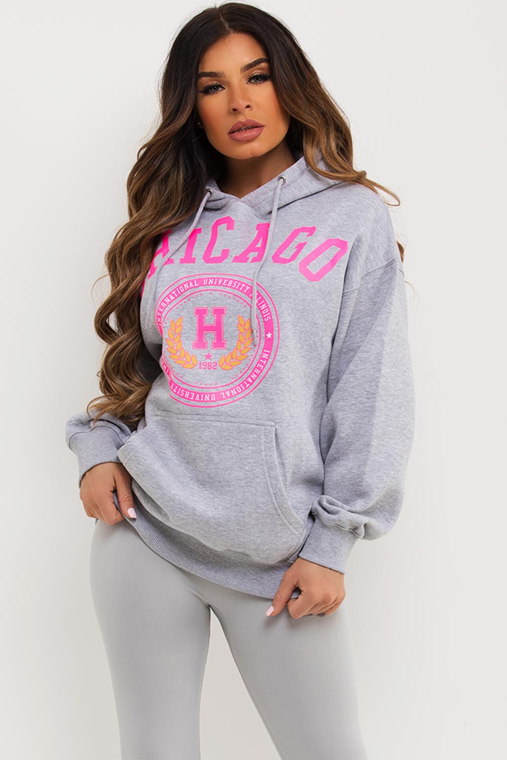 grey oversized hoodie