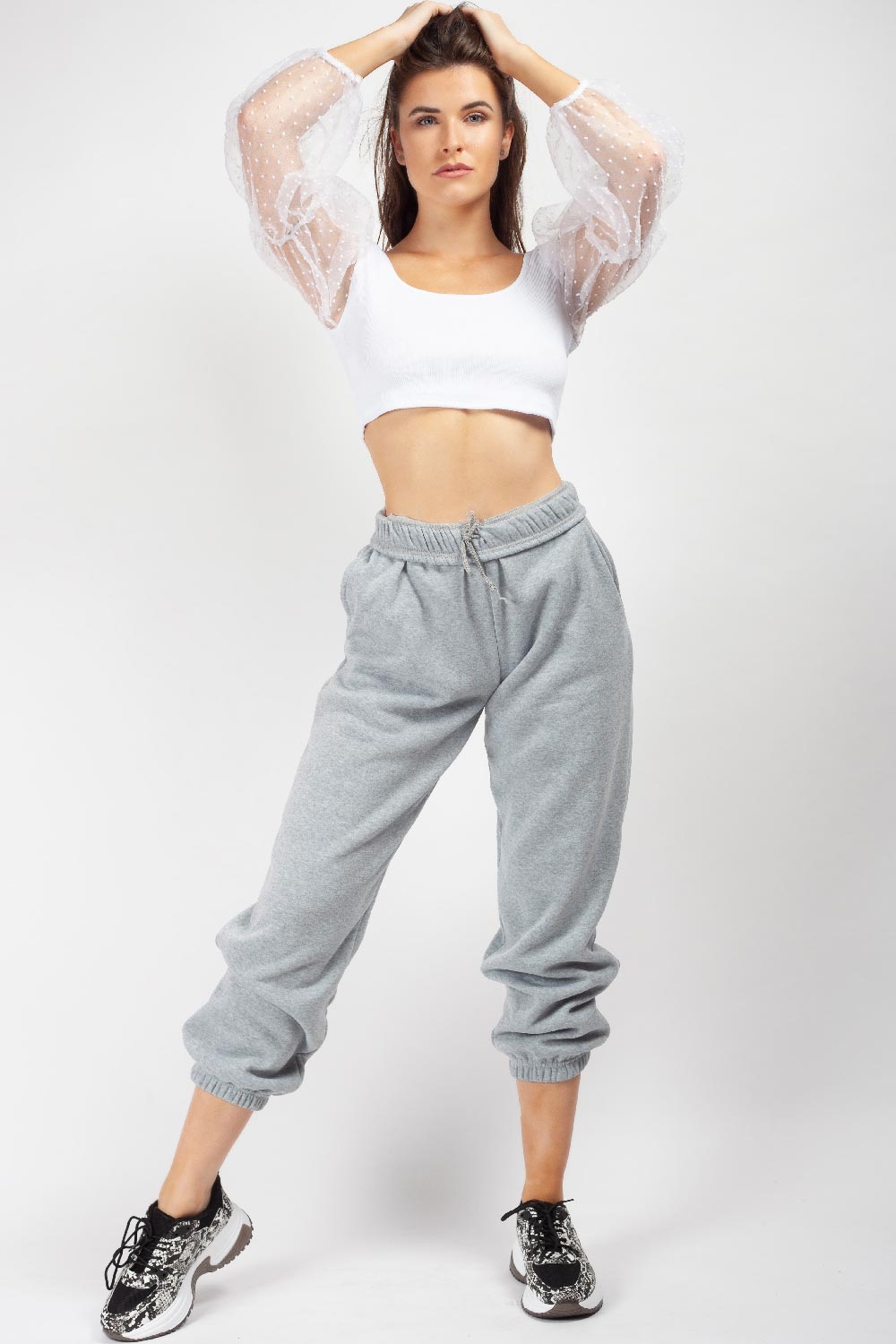 grey oversized joggers womens