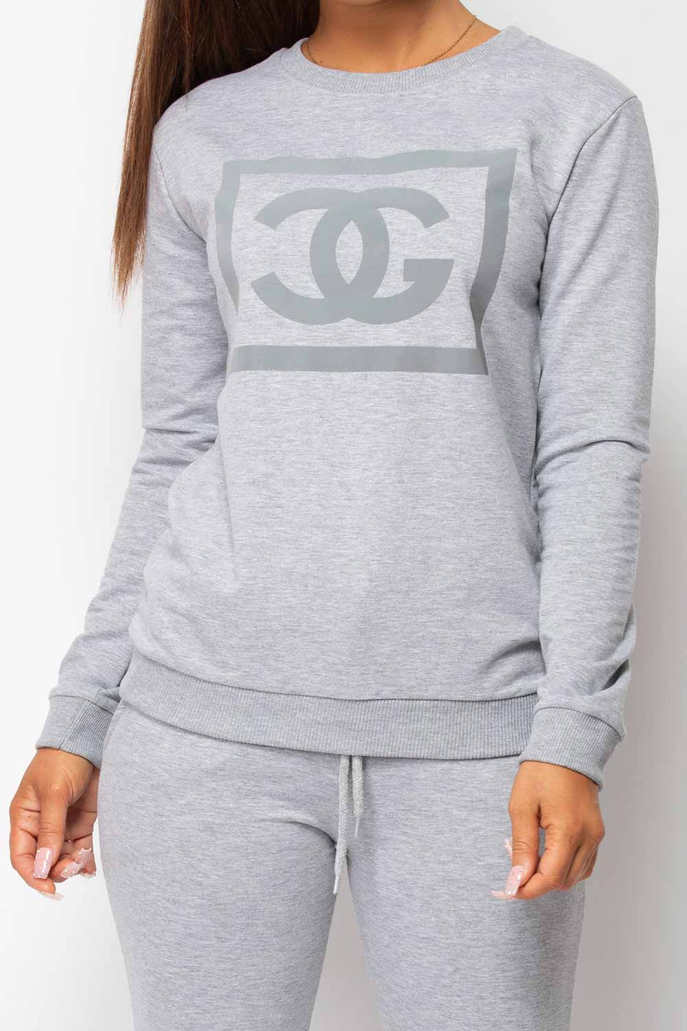 cg reflective slogan tracksuit womens