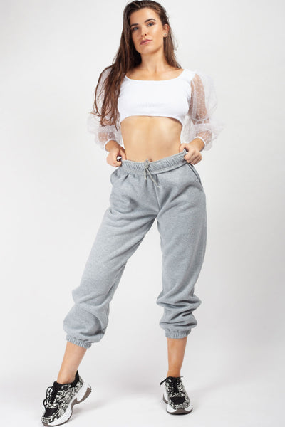 High waisted sale grey joggers