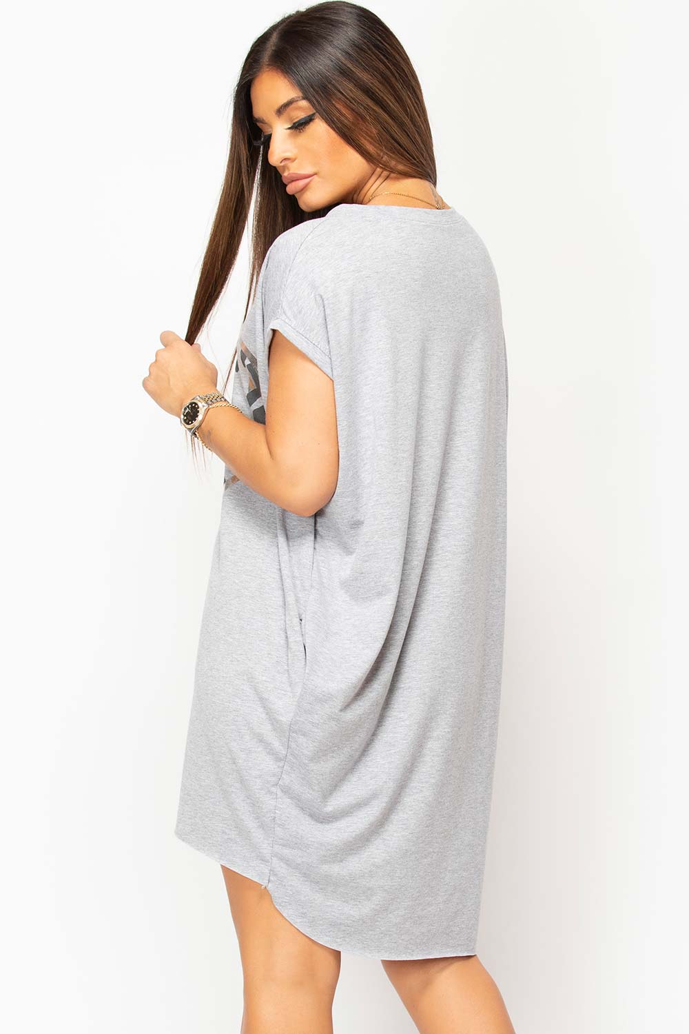 grey oversized t shirt womens