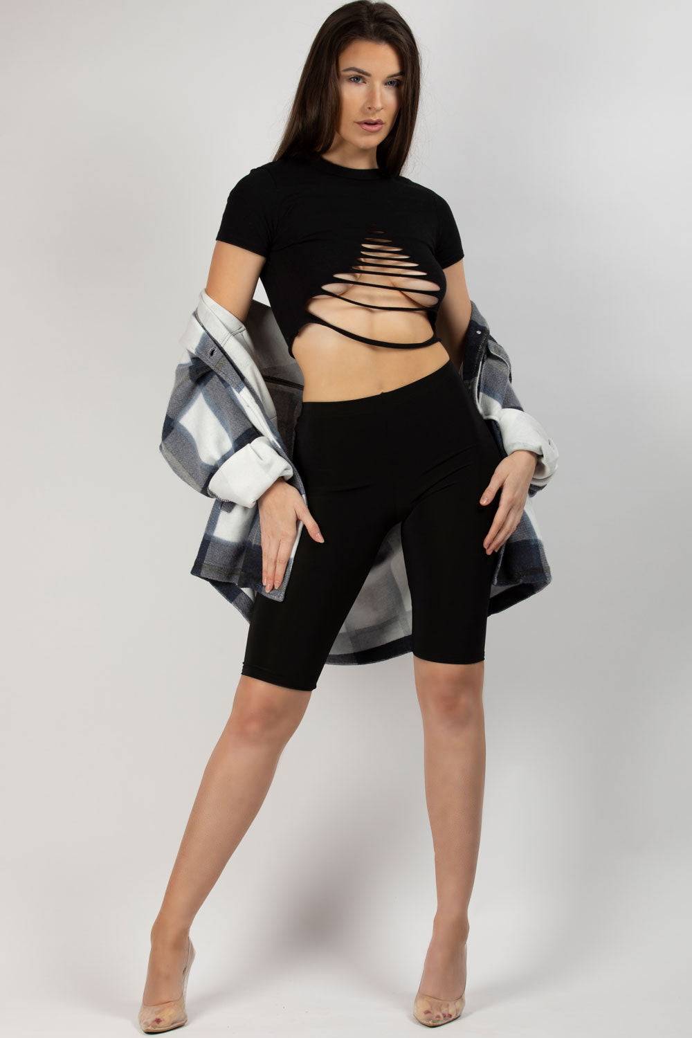 black cycling shorts