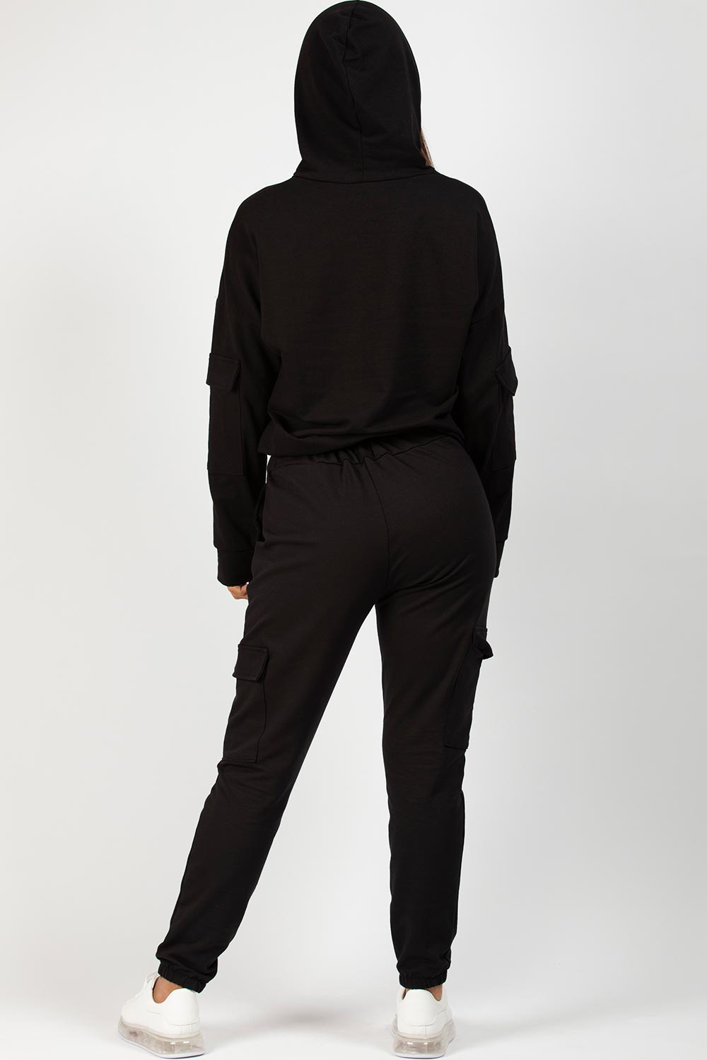 black oversized loungewear set