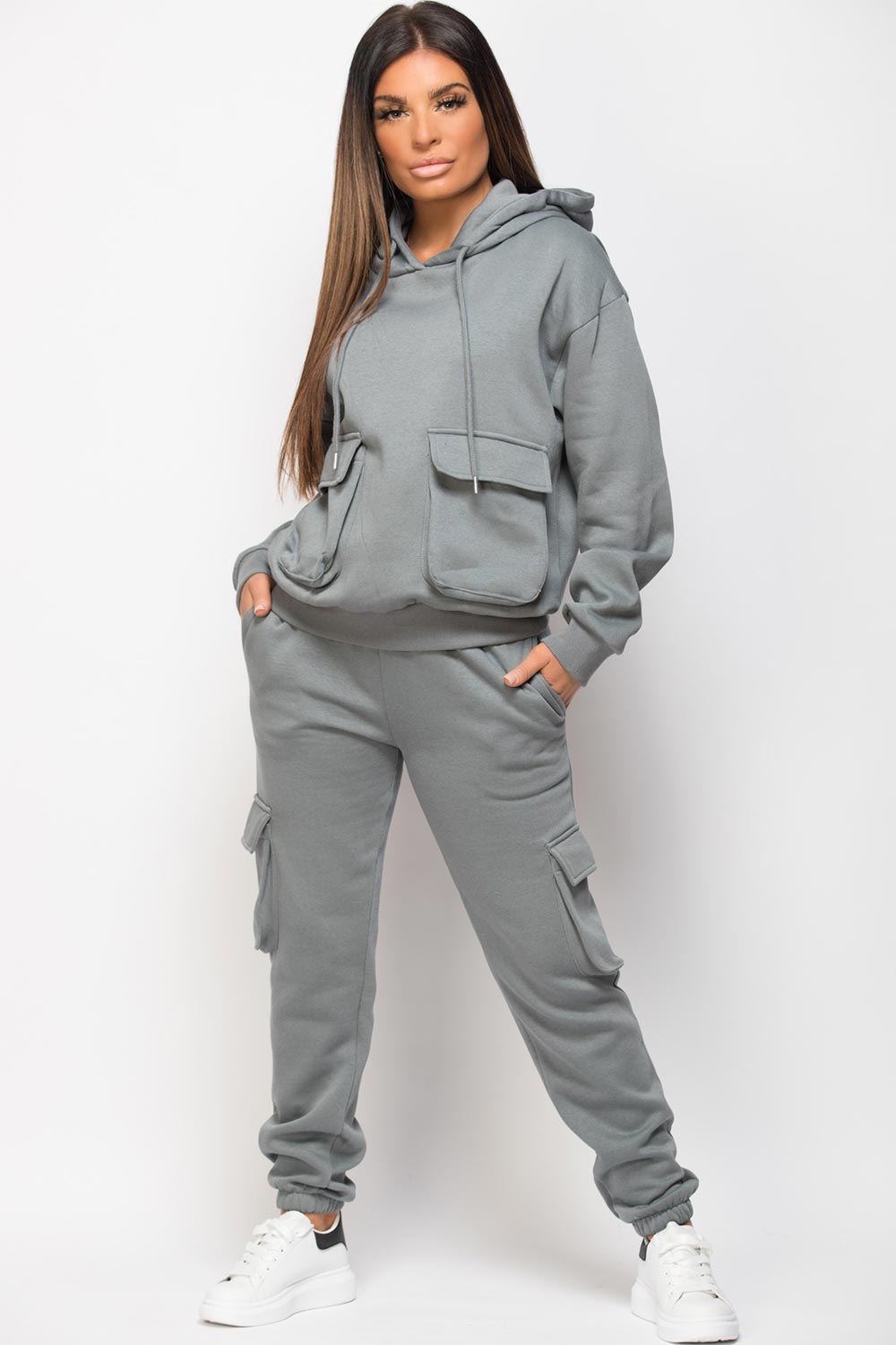 utility pocket loungewear set with utility pockets