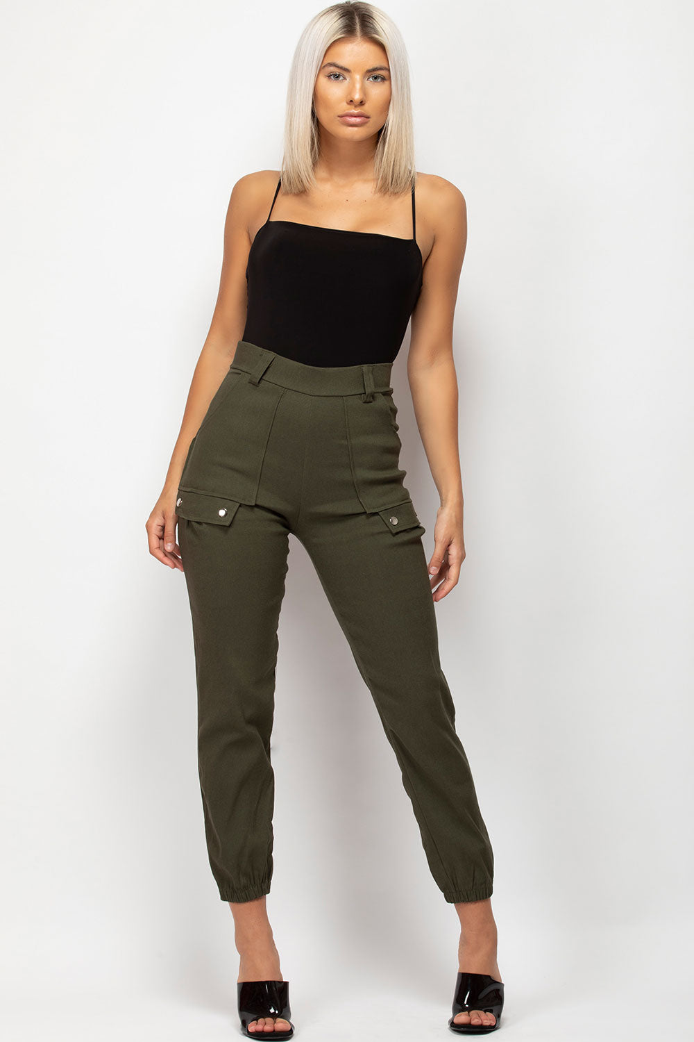 black thin strap slinky bodysuit