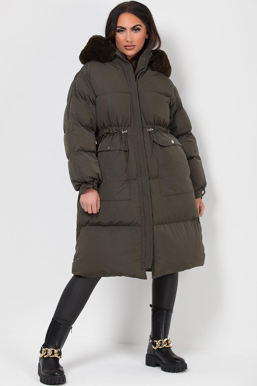 longline puffer coat