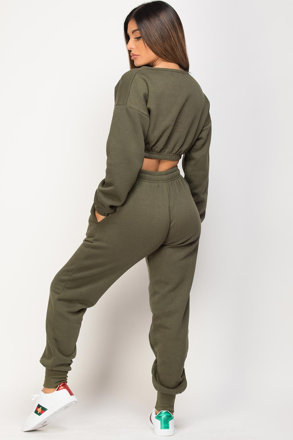 khaki lounge set womens uk