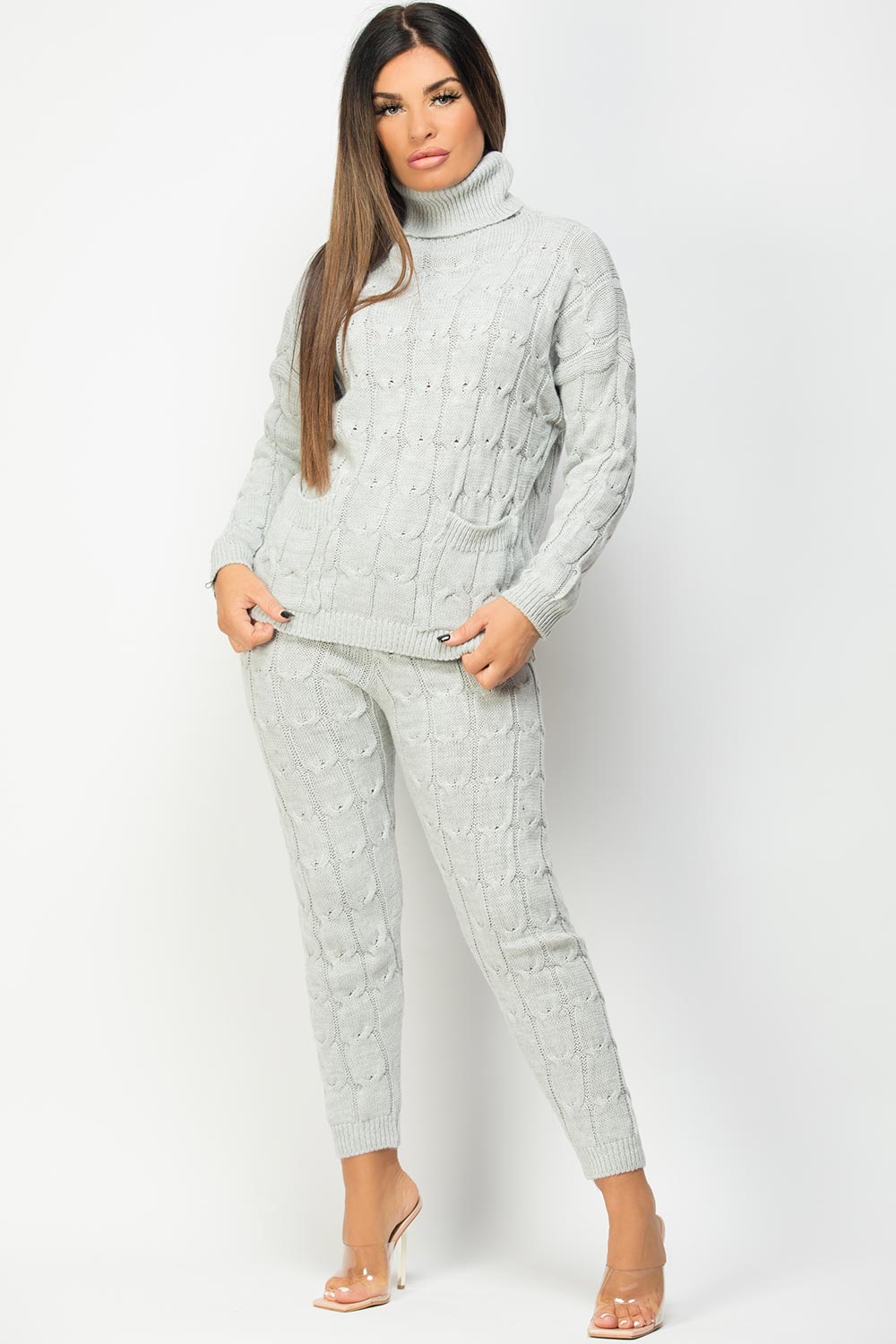 knitted leggings and jumper co ord set
