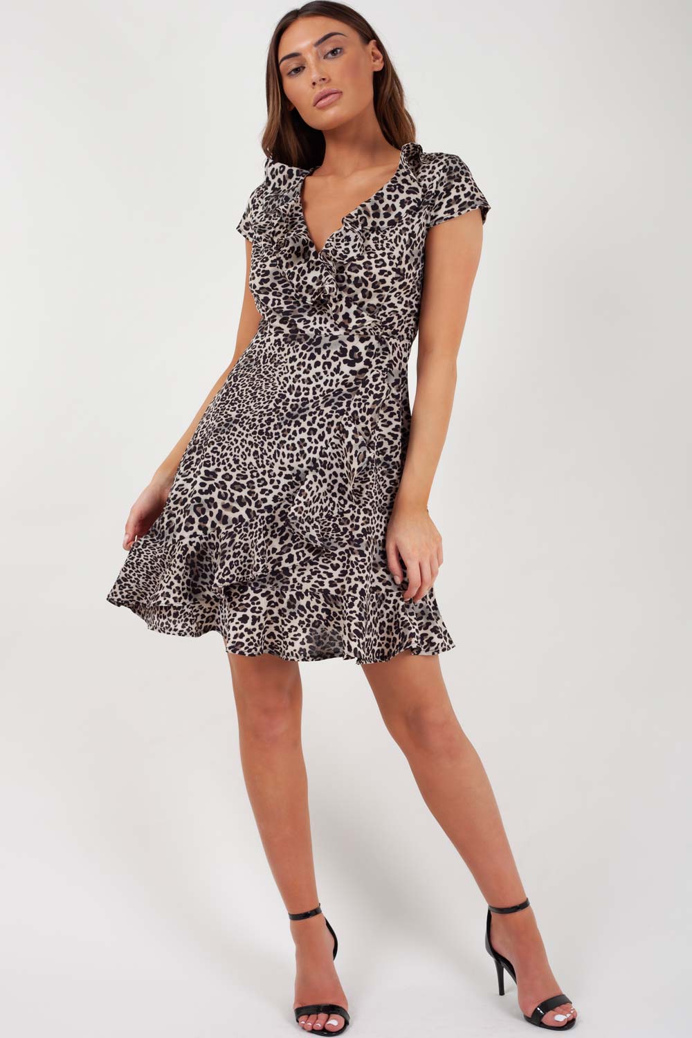leopard wrap dress uk
