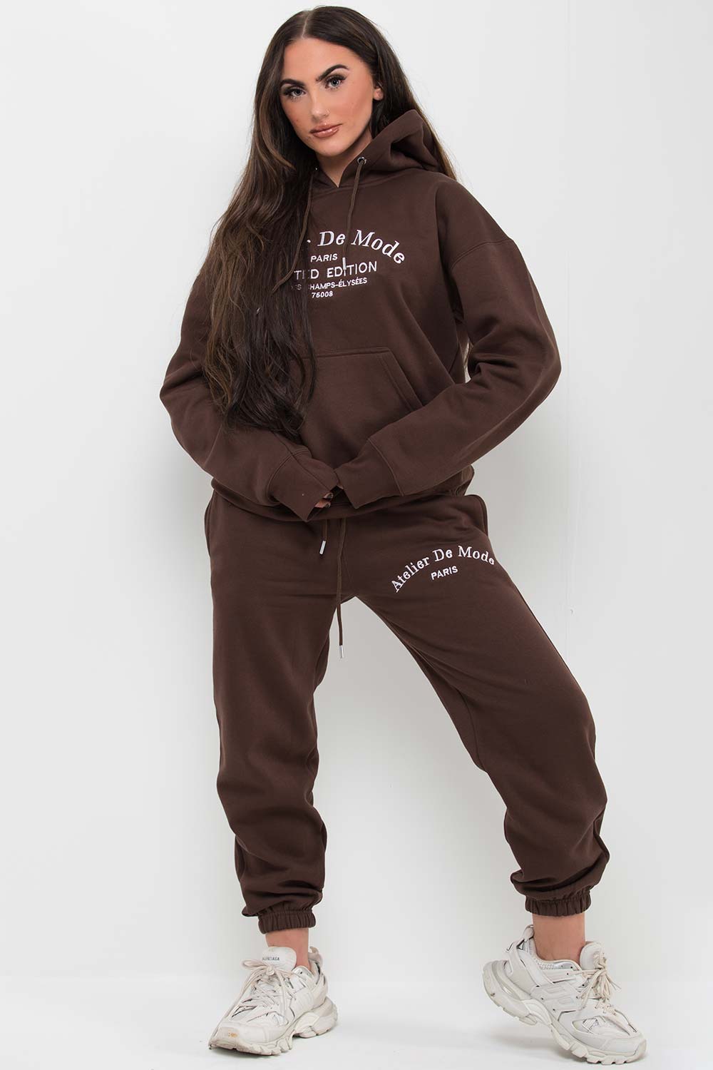 womens hoodie and joggers loungewear set
