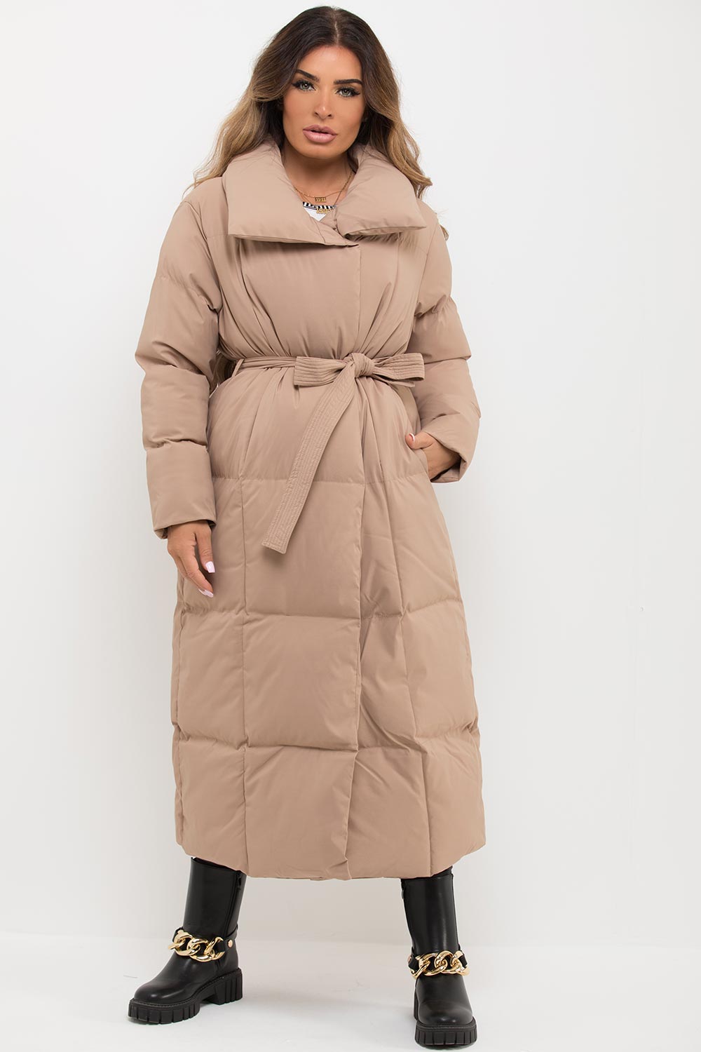 long puffer duvet jacket womens