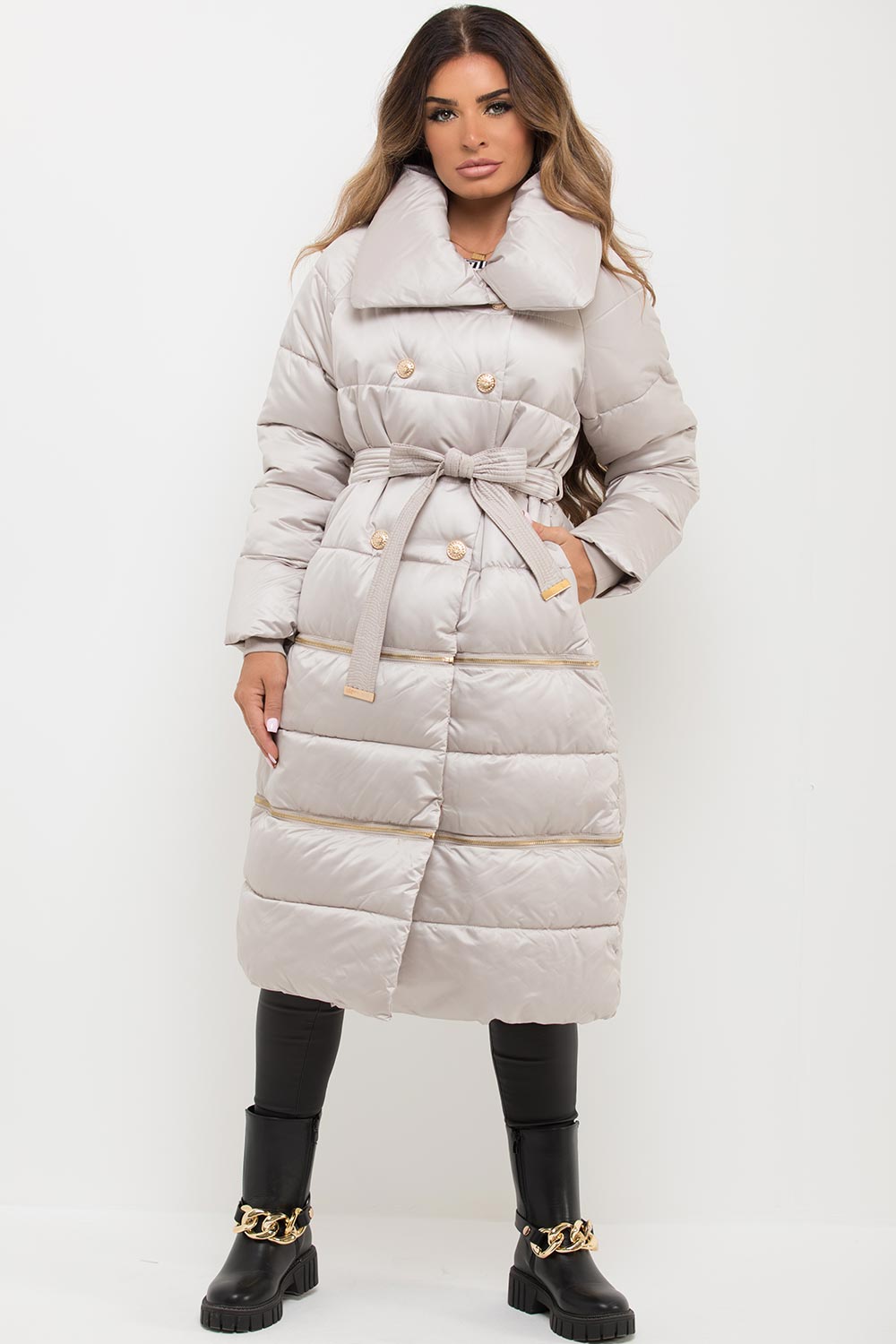 long puffer duvet coat womens