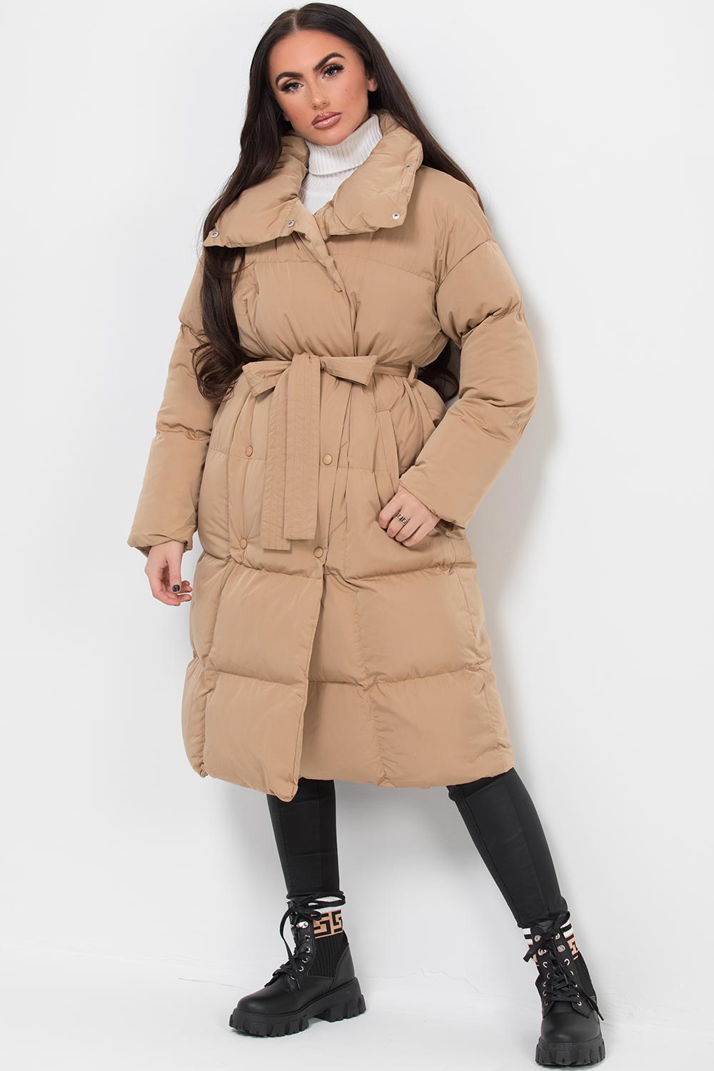 womens duvet puffer long coat