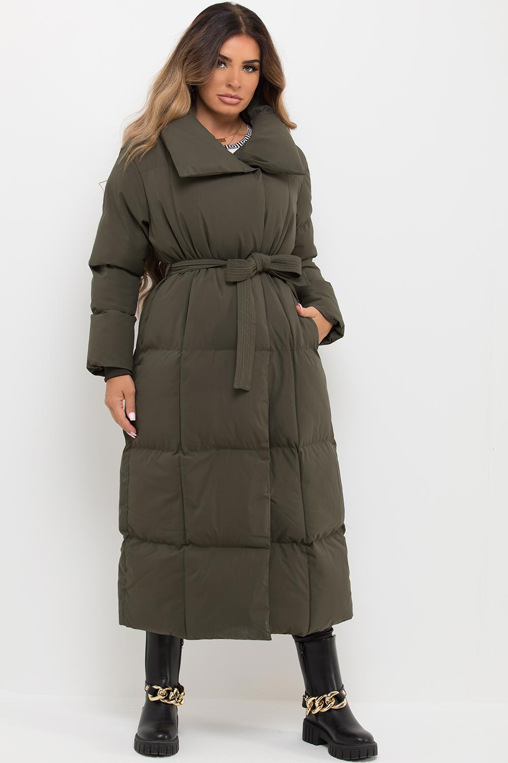 longline duvet coat womens