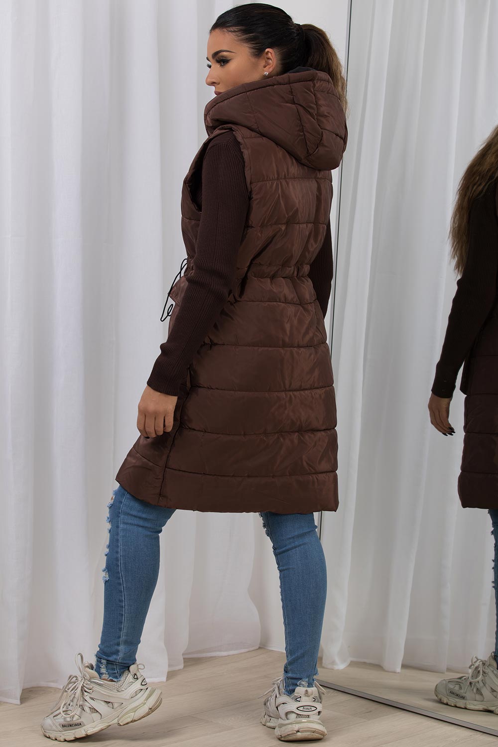 womens padded puffer gilet